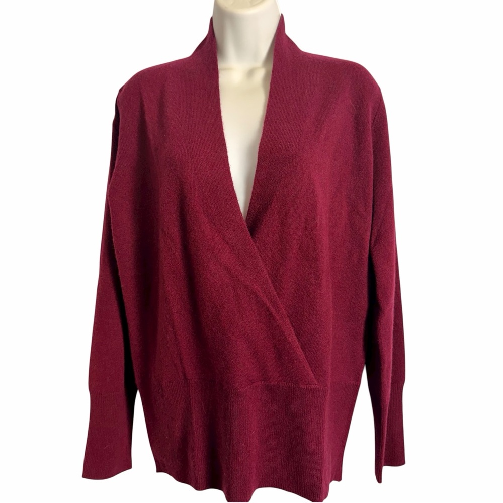 Sundance Faux Wrap Cashmere Sweater Size Medium